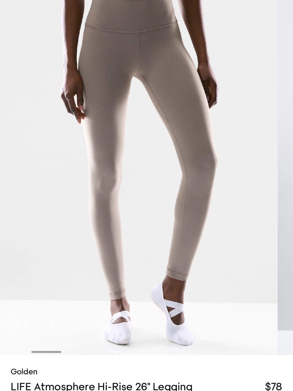 Aritzia LIFE Atmosphere Hi-Rise 26" Legging in Taupe